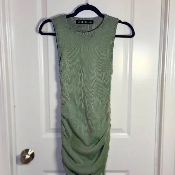 Princess Polly Military Minds Sage Green Mini Dress LIONESS (US 4) - Picture 2 of 8